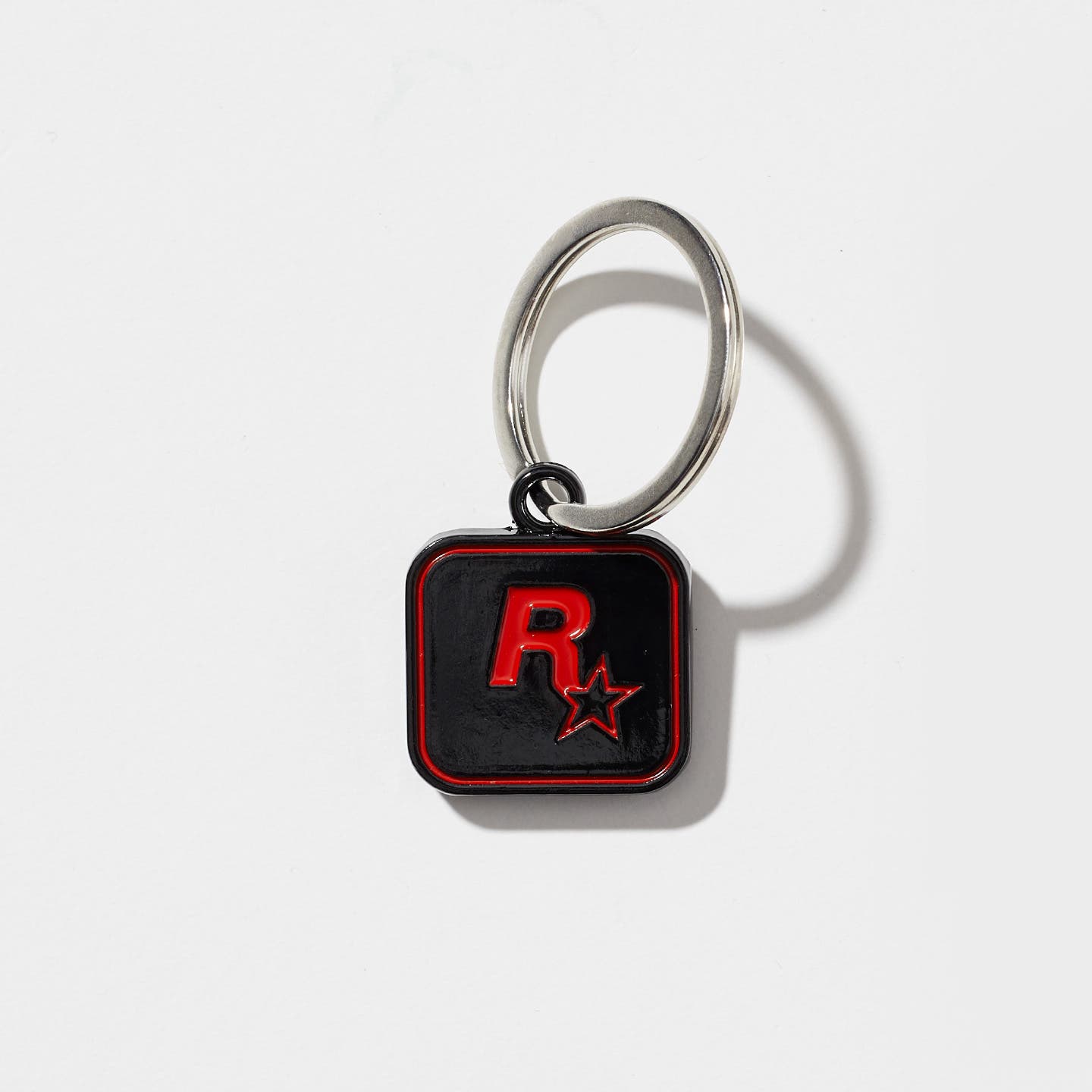 Portachiavi Rockstar Games rosso su nero
