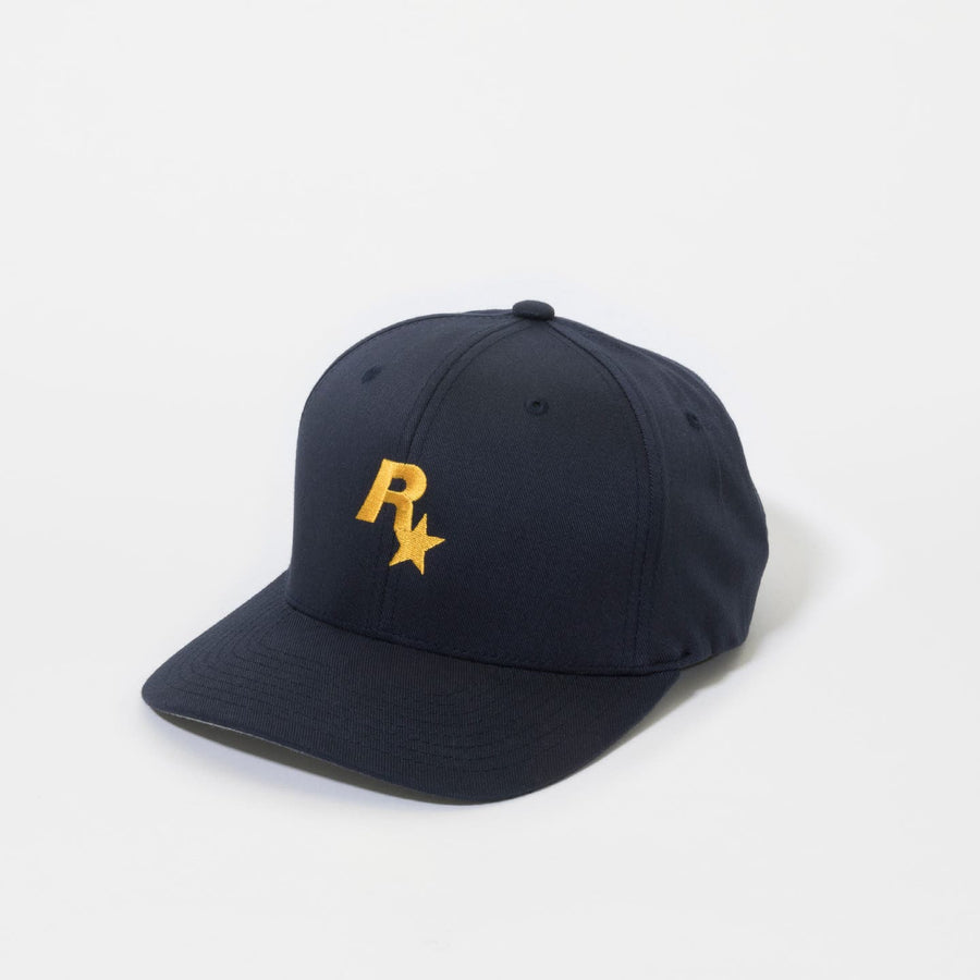 Cappellino Rockstar blu navy e oro
