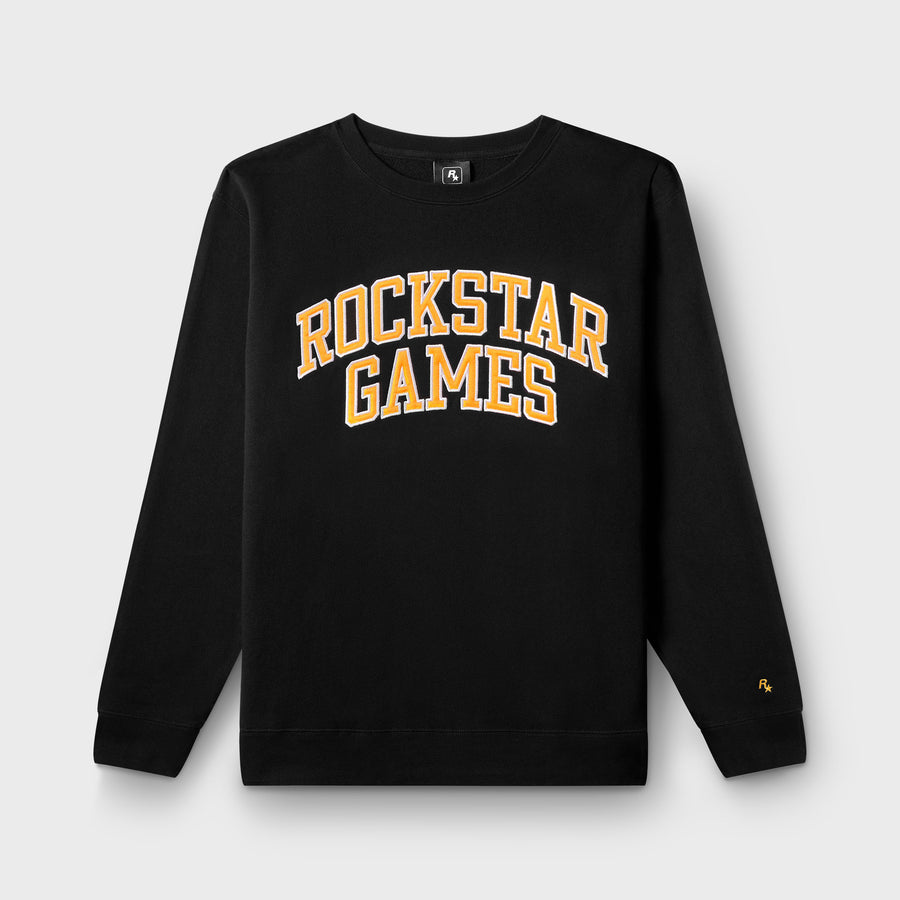 Felpa girocollo Varsity Rockstar Games nera