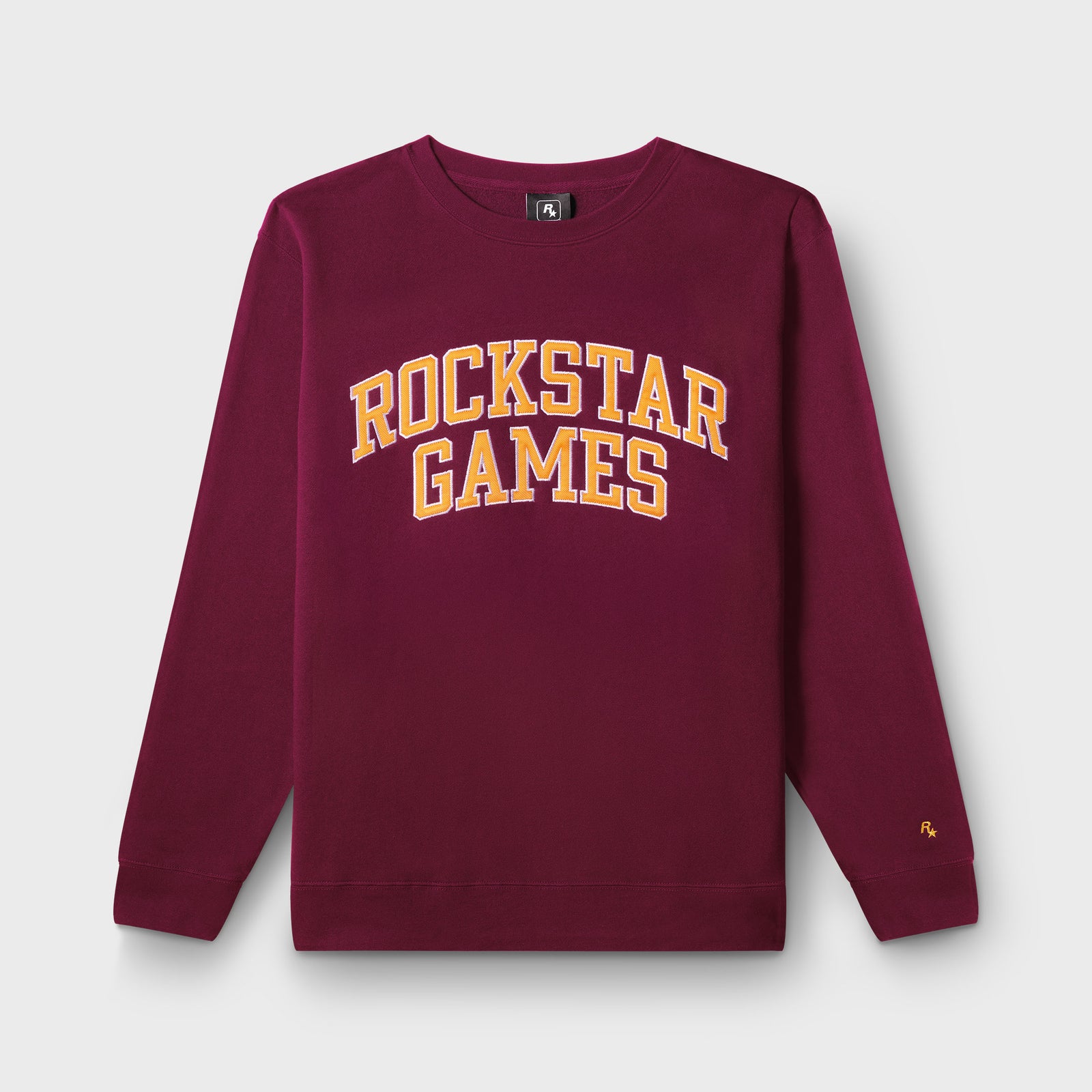 Felpa girocollo Varsity Rockstar Games rosso scuro